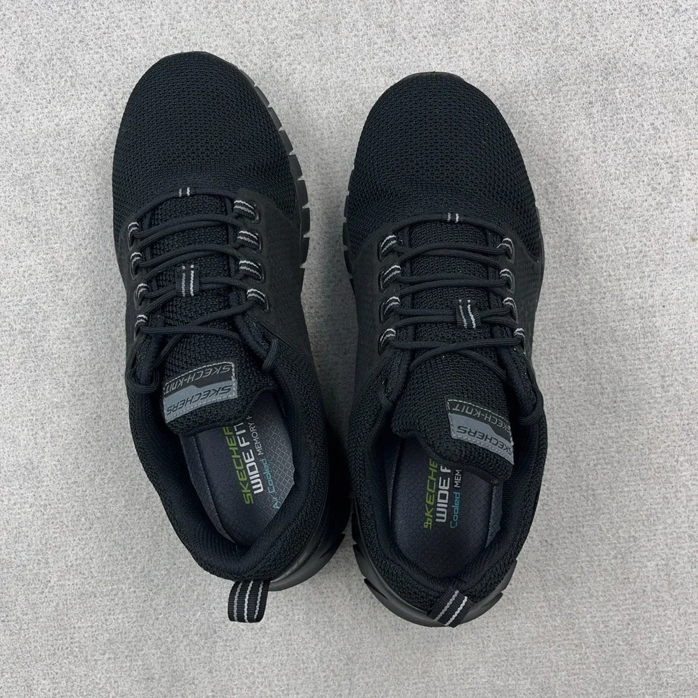 Skechers Black Lite-Weight Memory Foam Athletic Comfort Casual Walking Men Sz 13